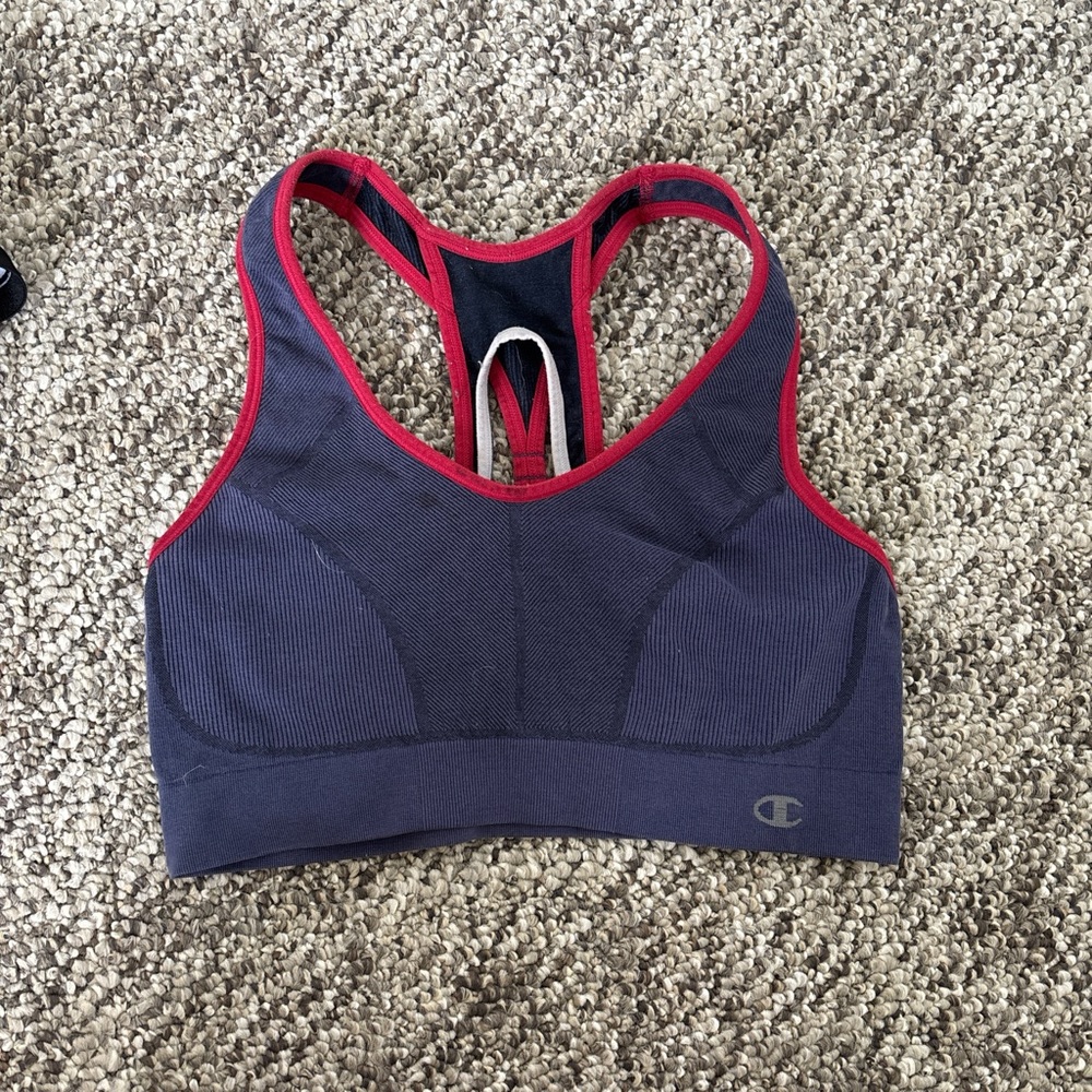Champion Women's Blue and Red Sports Bra